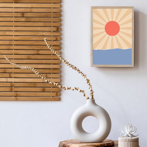 Modern Minimalist Boho Landscape Wall Art Print Home Decor [No Frame] - Picture 5 of 7